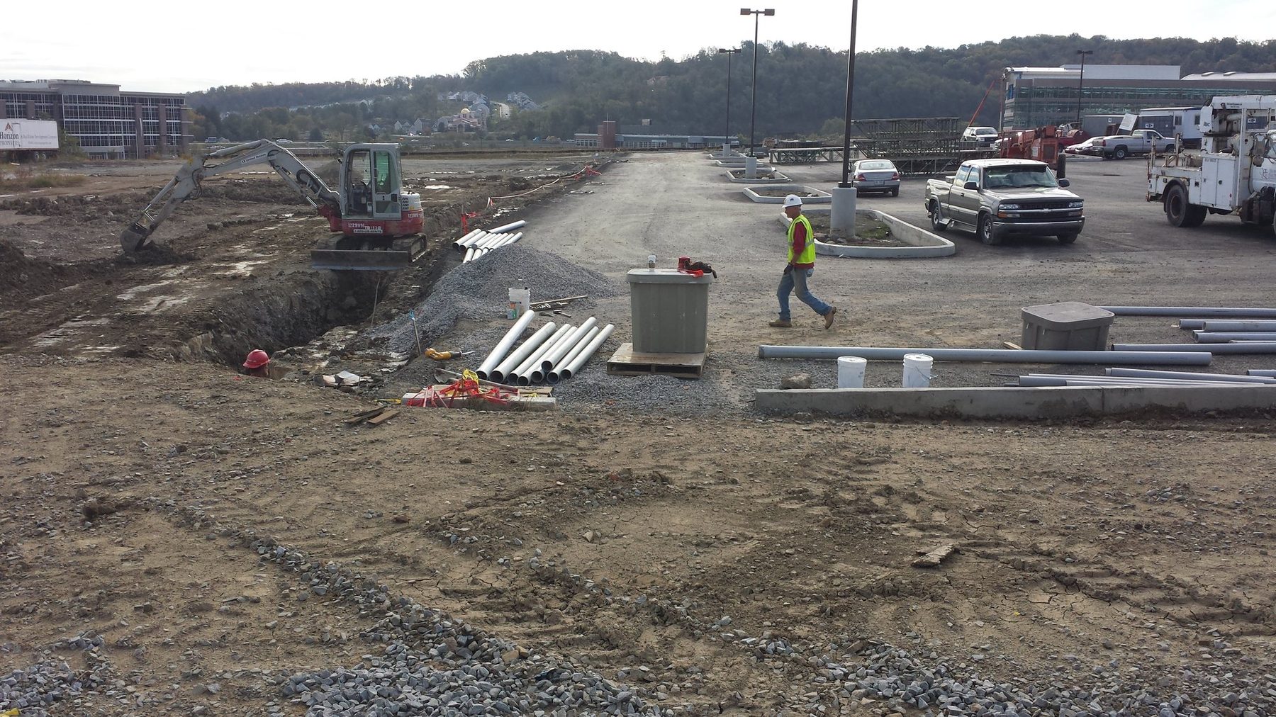 Site work and utilities at a Horizon development